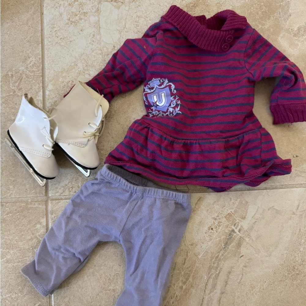 American girl doll ice skating outfit